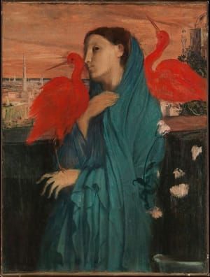 Artwork Title: Young Woman with Ibis