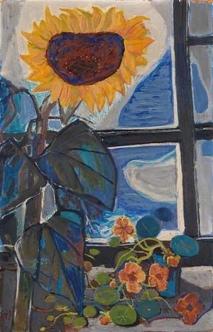Artwork Title: Sunflower on the Studio Window