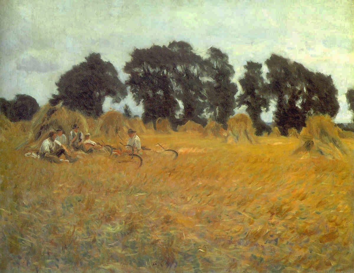 Artwork Title: Reapers Resting in a Wheat Field