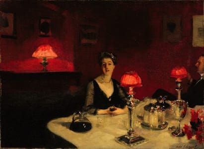 Artwork Title: The Dinner Table (Mr. and Mrs. Albert Vickers)