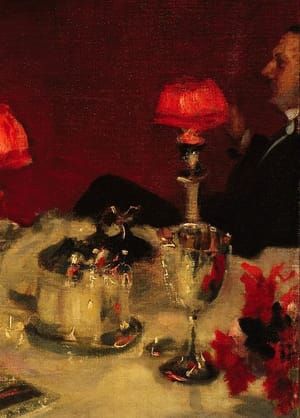 Artwork Title: The Dinner Table (Mr. and Mrs. Albert Vickers)