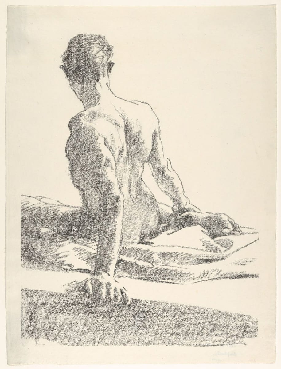 Artwork Title: Study of a Young Man, Seen from the Back