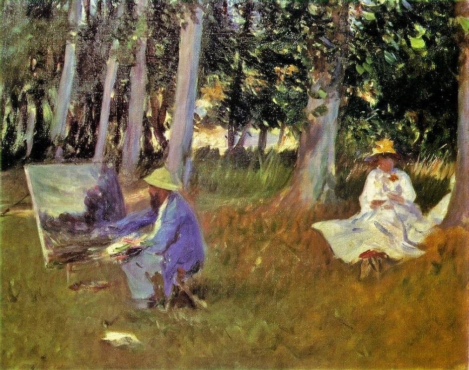 Artwork Title: Monet Painting by the Edge of a Wood