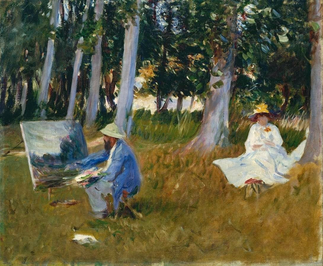 Artwork Title: Claude Monet Painting by the Edge of a Wood