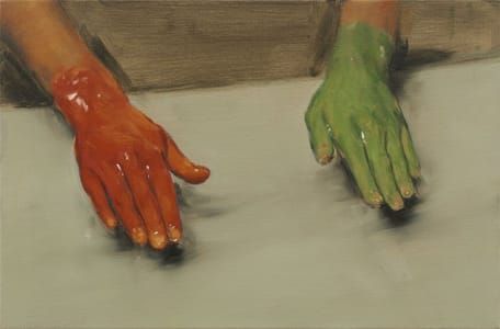 Artwork Title: Red Hand & Green Hand