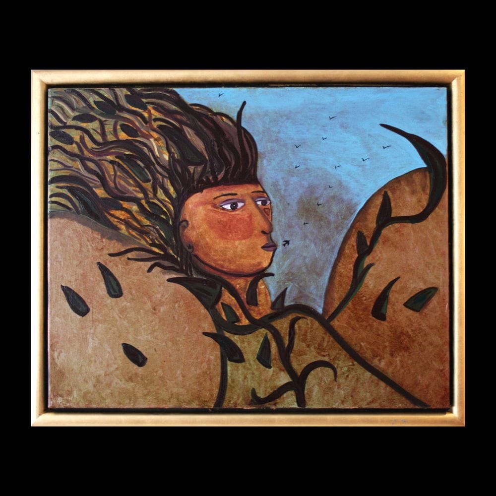 Artwork Title: Gagqa Crows Spirit This Painting Is Hand Framed With Gallery Framing I