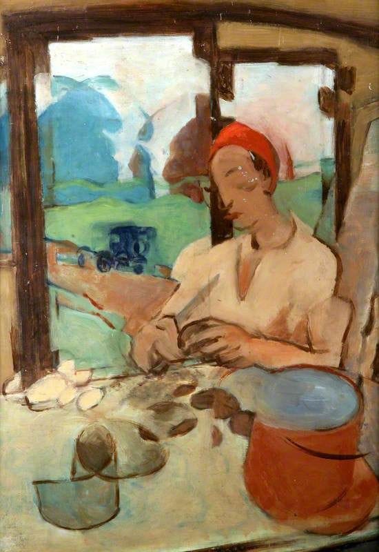 Artwork Title: Woman Peeling Potatoes