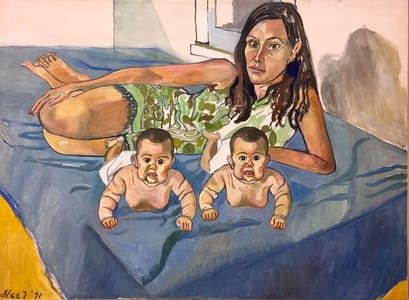 Artwork Title: Nancy and the Twins, 5 months
