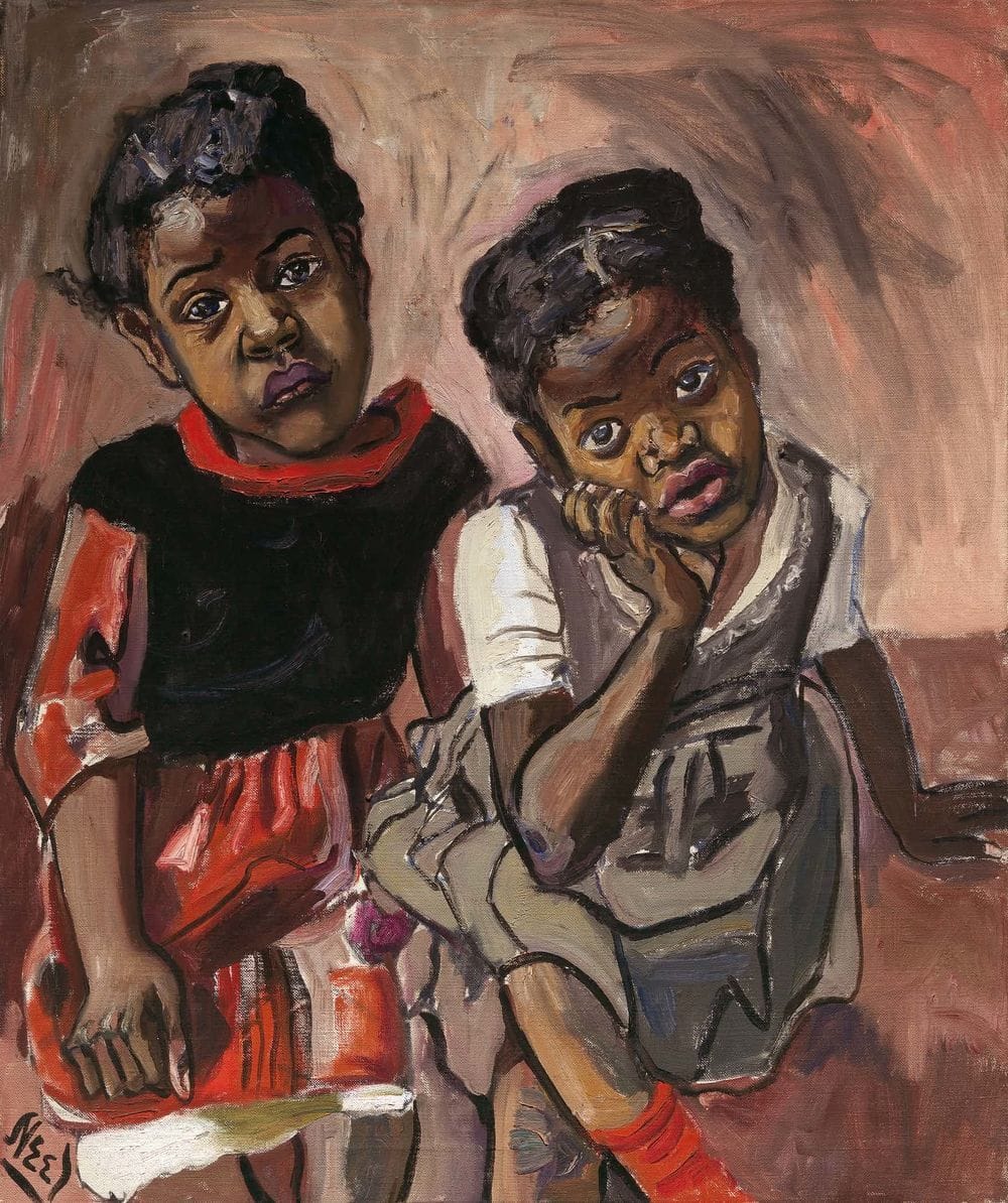 Artwork Title: Two Girls, Spanish Harlem