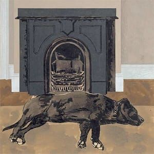 Artwork Title: Untitled (Dog and Fireplace)
