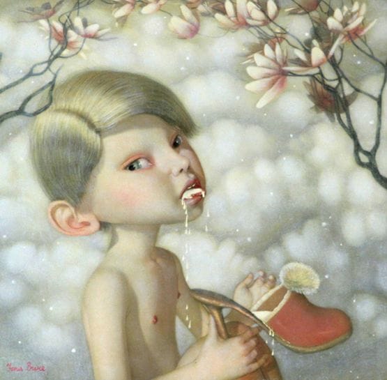 Artwork Title: Little Tim Drinking Milk From His Mommy’s Slipper