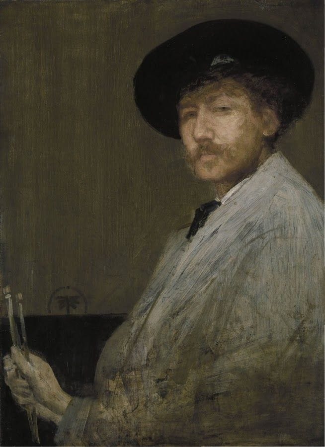 Artwork Title: Arrangement In Grey: Portrait Of The Painter by James McNeill Whistler (Self Portrait)
