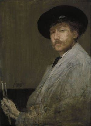 Artwork Title: Arrangement In Grey: Portrait Of The Painter by James McNeill Whistler (Self Portrait)