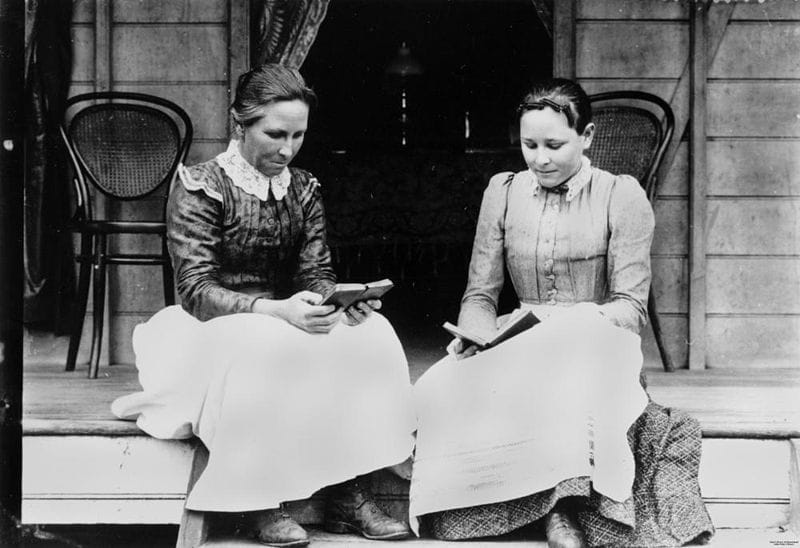 Artwork Title: Two Women Reading On A Verandah At Ingham, Ca. 1894-1903