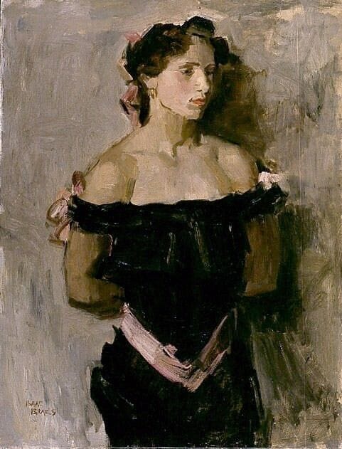 Artwork Title: Lady in Black Evening Dress
