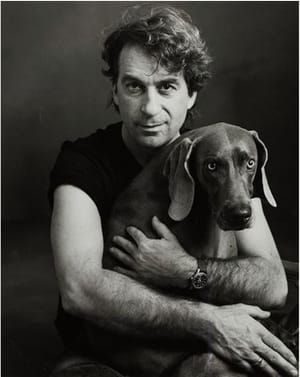 Artwork Title: Photographer William Wegman with His Dog/Friend/Model Man Ray
