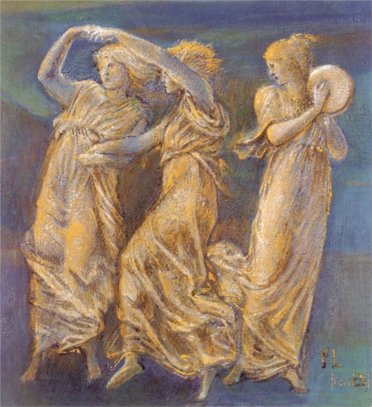 Artwork Title: Three Female Figures Dancing And Playing