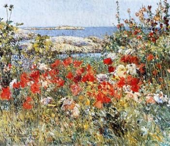 Artwork Title: Celia Thaxter’s Garden, Isles Of Shoals, Maine