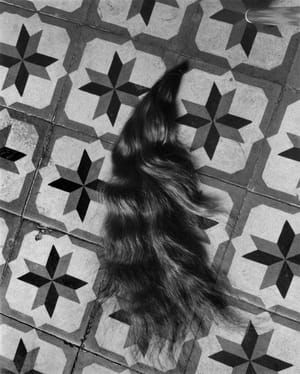 Artwork Title: Hair on Patterned Floor