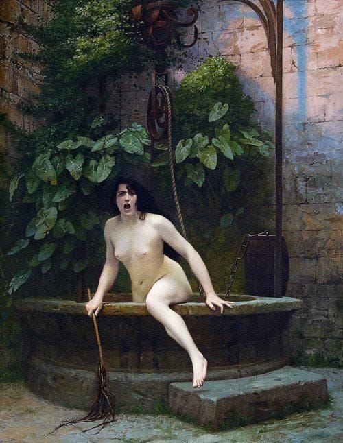 Artwork Title: Truth Coming Out of Her Well to Shame Mankind