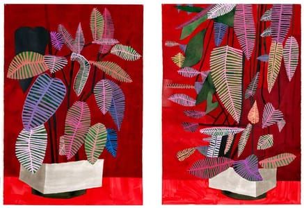 Artwork Title: Red Diptych
