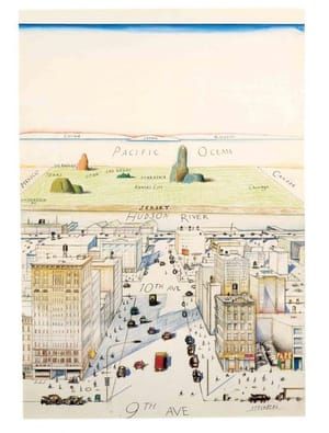 Artwork Title: View of the World from 9th Avenue (Original drawing)