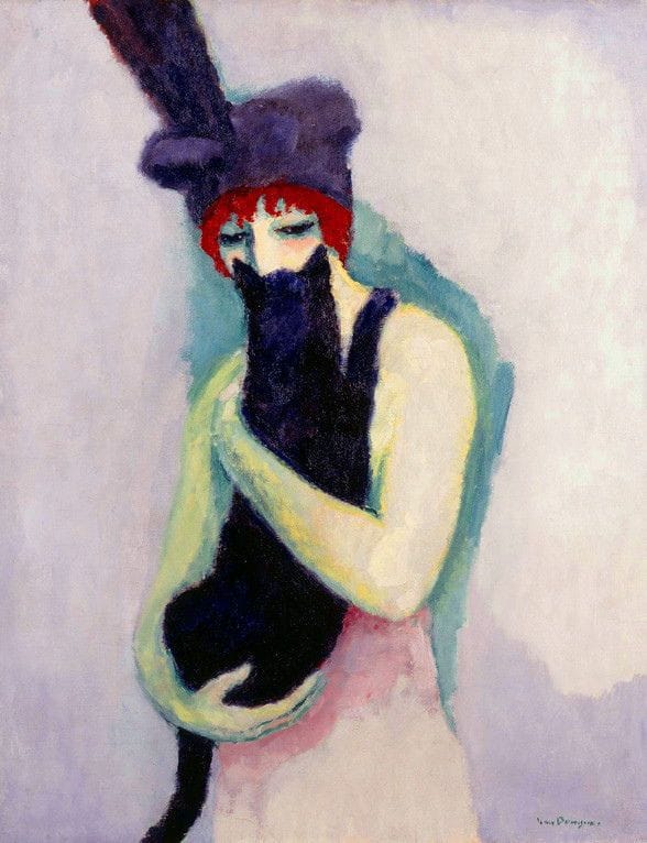Artwork Title: Woman with cat