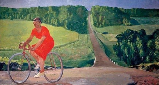 Artwork Title: A Collective Farm Girl on a Bicycle