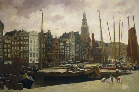 Artwork Title: The Damrak in Amsterdam