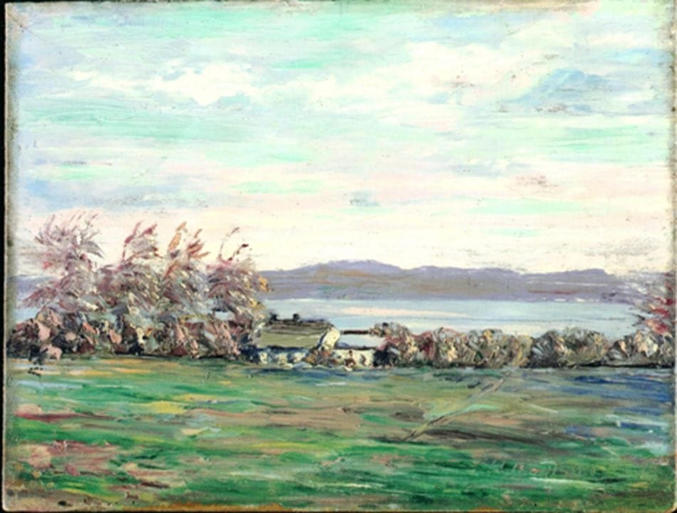 Artwork Title: First known landscape in oil