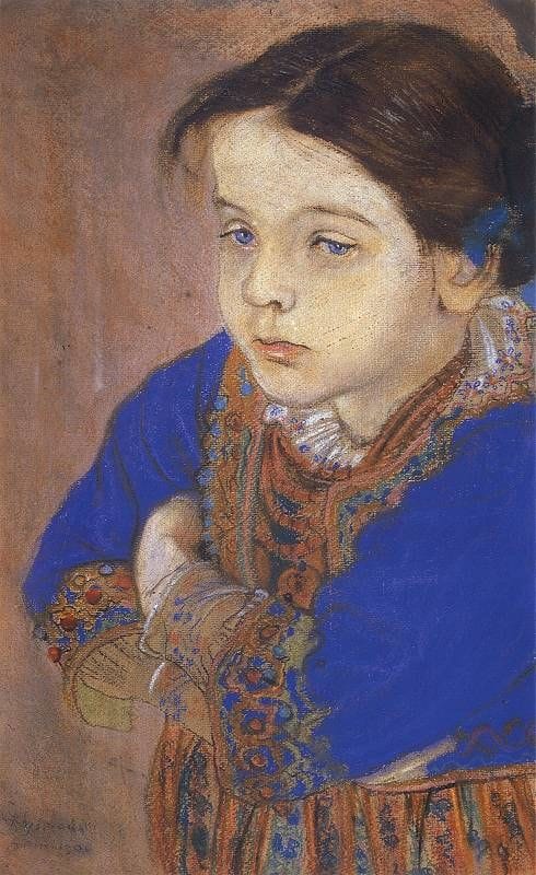 Artwork Title: Portrait of Helenka in a Folk Costume