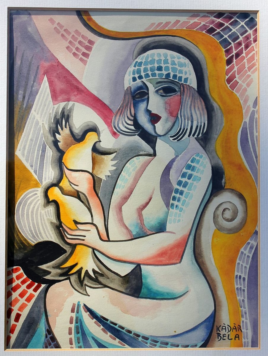 Artwork Title: Woman and dove