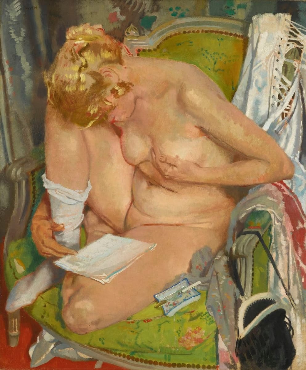 Artwork Title: Nude Girl Reading