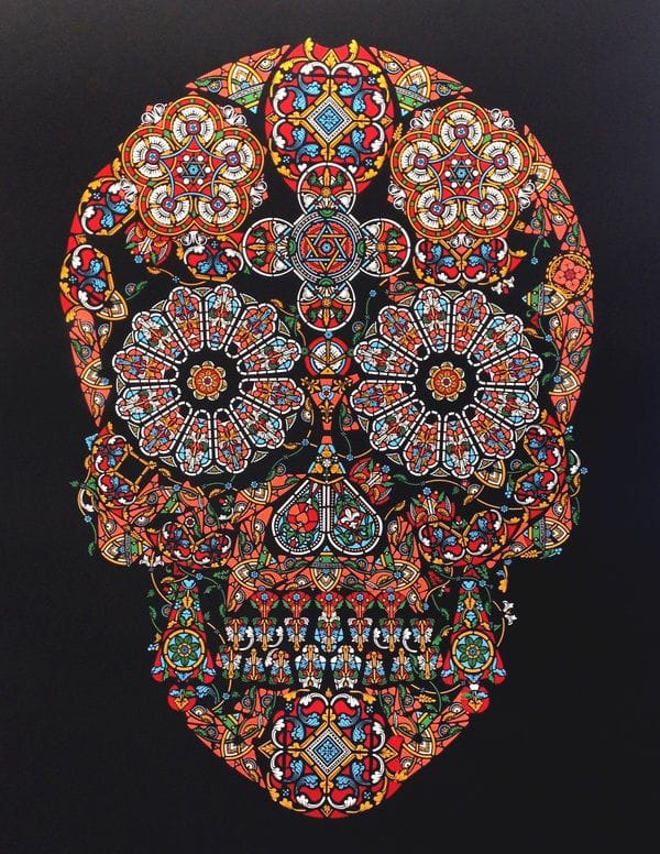 Artwork Title: Stained Glass Skull