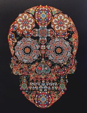Artwork Title: Stained Glass Skull