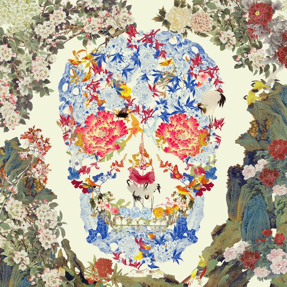 Artwork Title: Chinese Floral Skull (5)