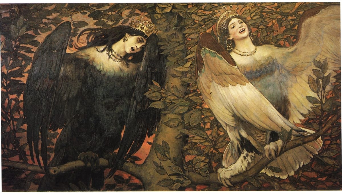 Artwork Title: Sirin Und Alkonost – Vögel Der Freude Und Sorge (Sirin and Alkonost. Birds of Joy and Sadness)