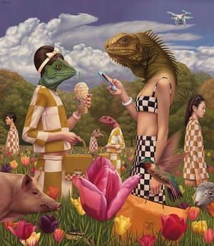 Artwork Title: Sunday In The Park With Reptilians