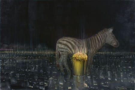 Artwork Title: Zebra With Roses