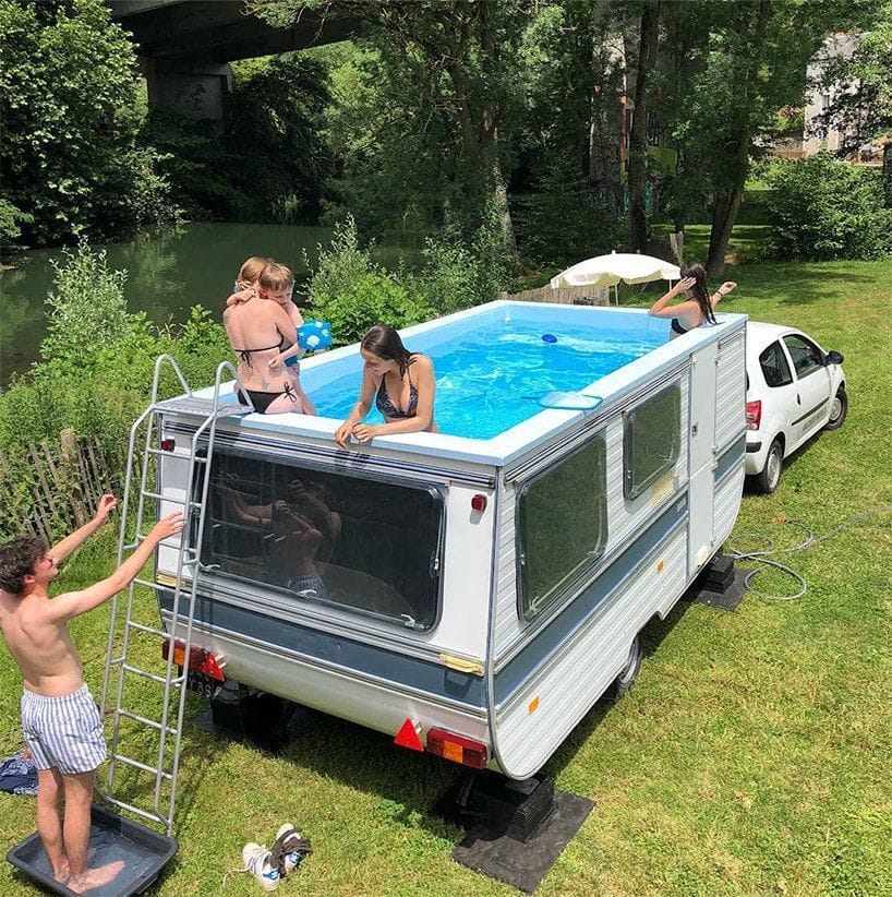 Artwork Title: Mobile Pool Caravan