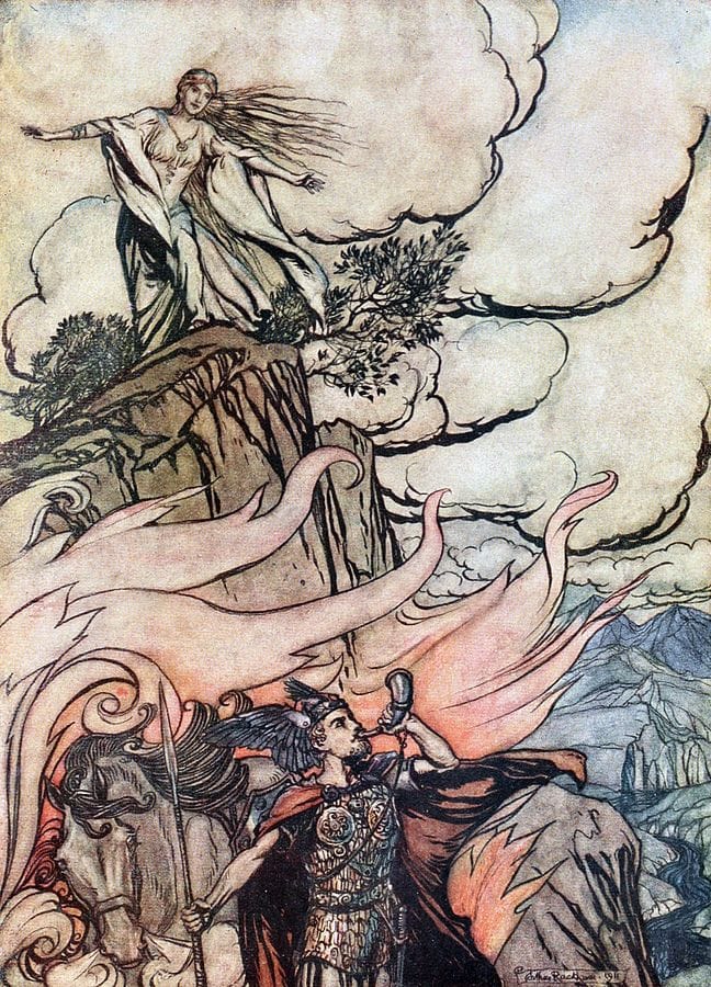 Artwork Title: Siegfried leaves Brünnhilde in search of adventure