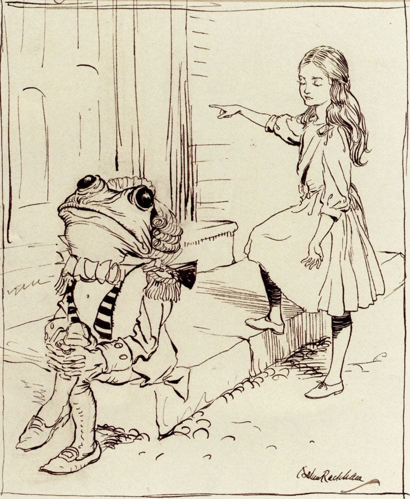 Artwork Title: Alice and the Frog Footman