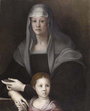 Artwork Title: Portrait of Maria Salviati de' Medici with Giulia de' Medici