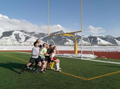 Artwork Title: Soccer Practice, Star Valley Braves, Afton, Wyoming
