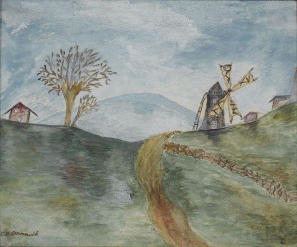 Artwork Title: Landscape with Windmill #1