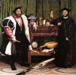 Artwork Title: The Ambassadors (Double Portrait of Jean de Dinteville and Georges de Selve)