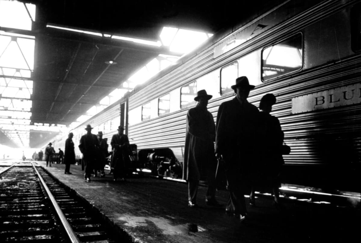 Artwork Title: Commuters in Train Station, Chicago