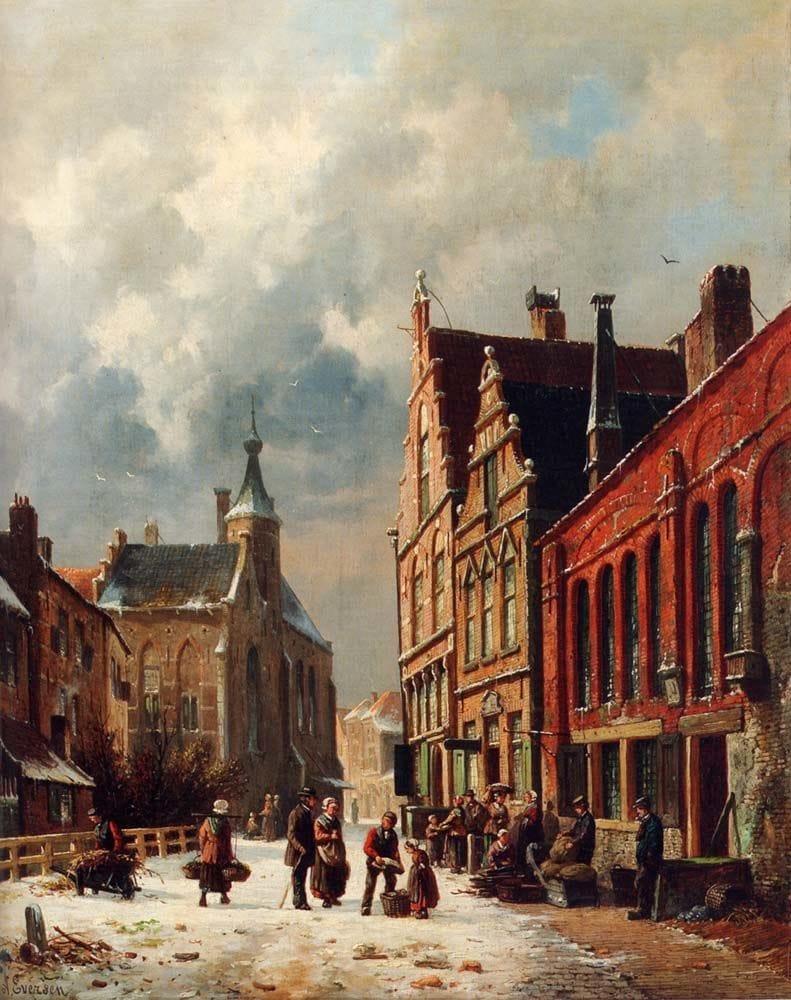Artwork Title: A View In A Town In Winter