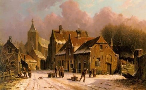 Artwork Title: A Village in Winter