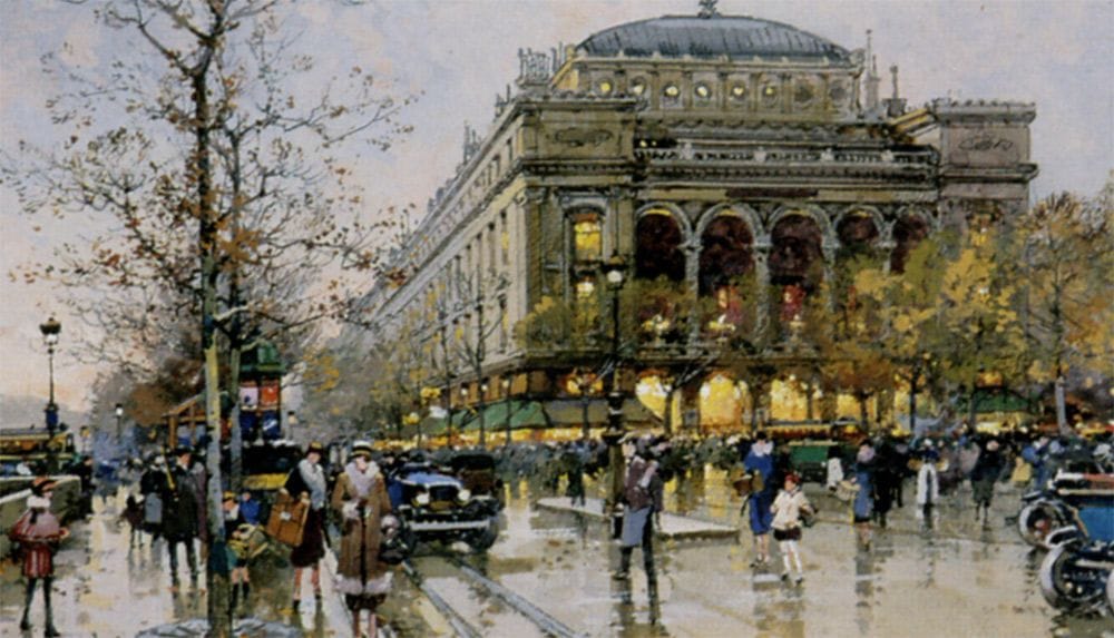 Artwork Title: Galien Laloue Eugene La Place Du Chatelet Paris Gouache